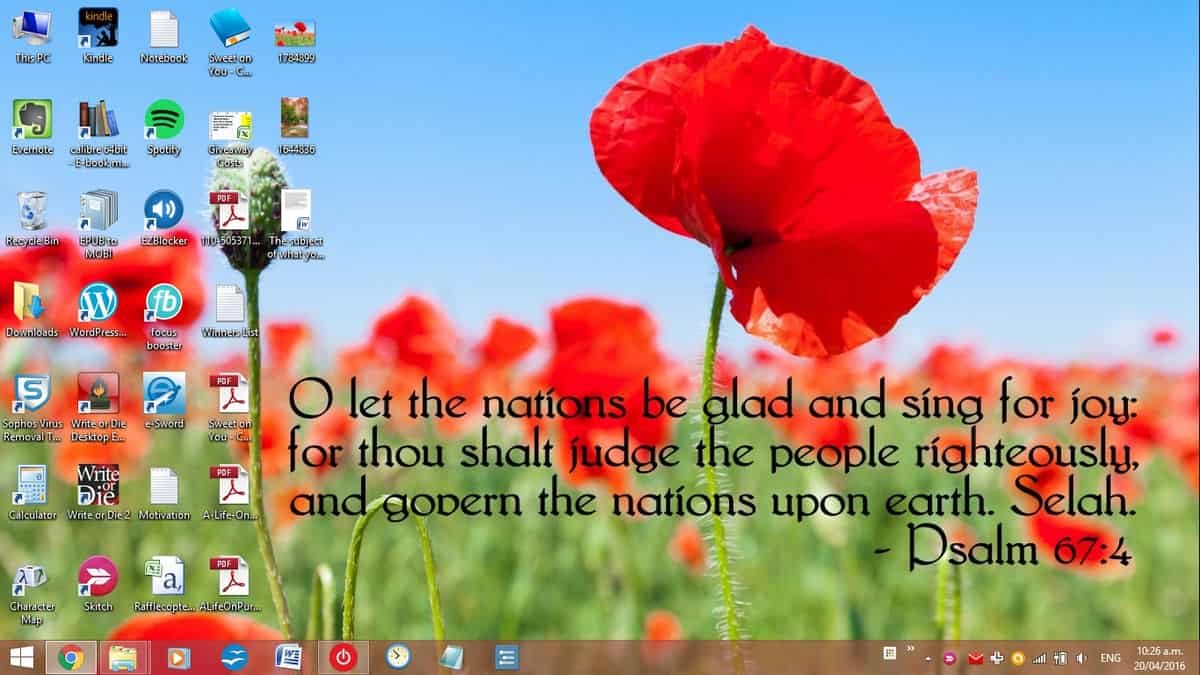 Memorising Psalm 67:4